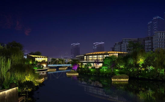 上岛咖啡亮化设计-湖南亮化设计公司